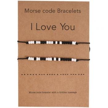 2Pcs I Love You Secret Message Bracelet
