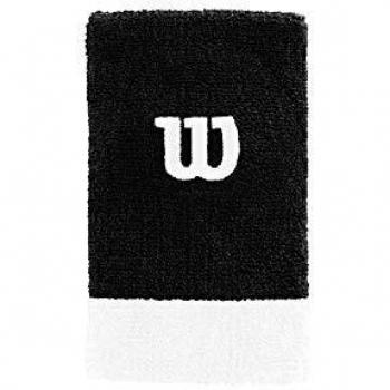 Wilson Black Extra Wide Wristband 2 Pack, L/XL