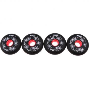 Fitness Inline Roller Hockey Wheels 84A Black/Red
