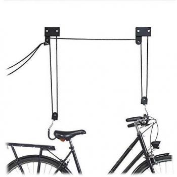 Relaxdays Portabici da Soffitto per Bici e Kajak, 57 kg, Nero