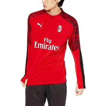 PUMA Herren ACM 1/4 Zip Shirt mit Sponsorlogo – Rottango/Schattenschwarz (M)