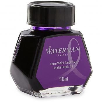 Tinta para pluma estilográfica Waterman, color morado tierno, 50 ml