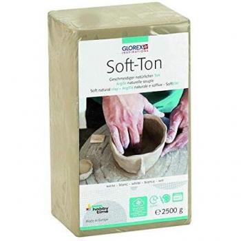 Glorex Bastel-Ton, 2,5 kg, weiß