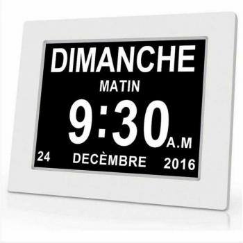 Horloge Calendrier Numérique One Piece 7 Pouces Avec Date Et Heure, Horloge Alzheimer Pour Parents, Rappel De Médicaments Pour Grands-parents Et Enfants