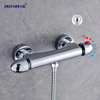 ROVATE Chrome Thermostat Bath Tap