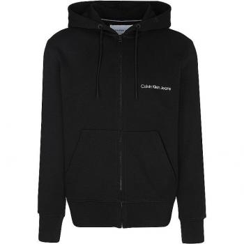 Calvin Klein Men's XL Black Hooded Sweatshirt with Logo Print