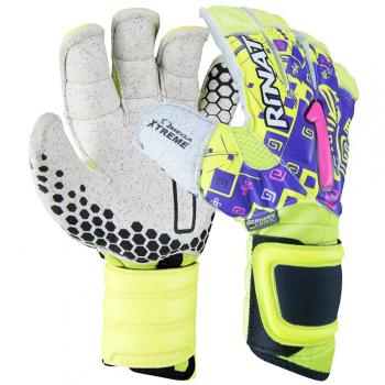 OX Pro Rinat Handgummi für Erwachsene – Asymmetrische Ethnik-Optik – Neon Gelb / Lila – Größe 9