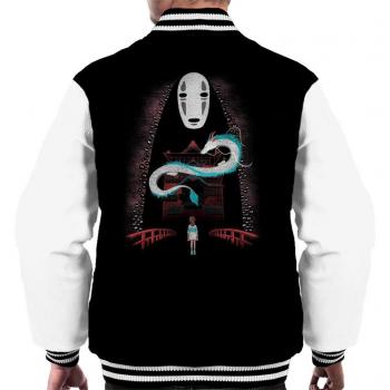 Cloudscape 7: Spirited Away Men’s Varsity Jacket (Black/White)