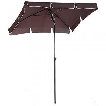 Outsunny Tilted Aluminum Patio Umbrella 2M x 1.25M