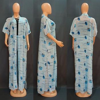 Traje africano de gasa para mujer, talla grande, incluye pantalones y chaleco