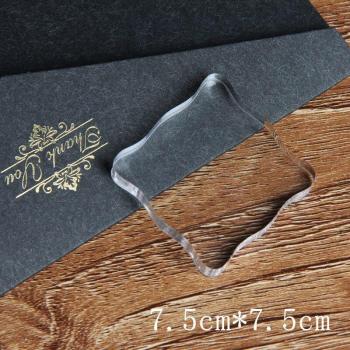 Transparent Crystal Stamp Handle with Acrylic Base