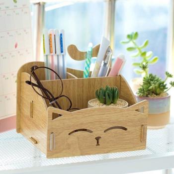 Cute Cat Desk Organizer
