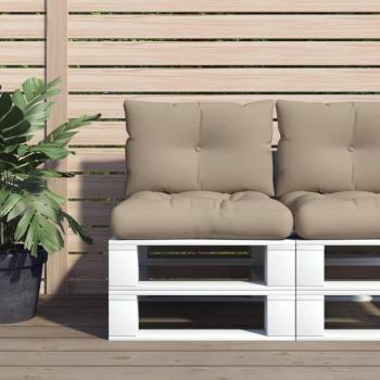 2-Pack Taupe Fabric Pallet Cushions