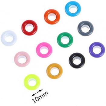 50 œillets de bricolage en métal 3-10mm couleur variée