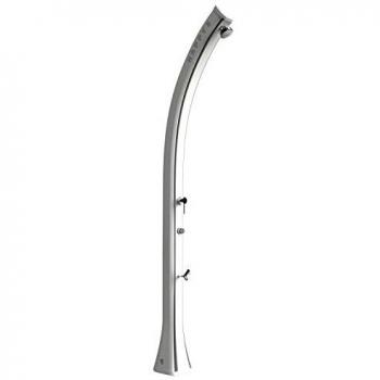 ARKEMA Design F530-9003 Doccia Solare Con Miscelatore Acqua Temporizzatore E Lavapiedi, Bianco