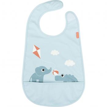 Bavoir Velcro Playground Bleu