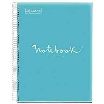 Cahier Miquel Rius A4 160 pages couverture polyprop bleu ciel