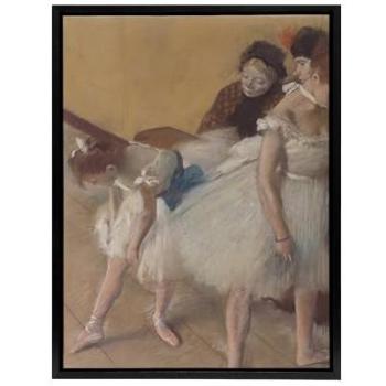 Degas Ballet Examination – Beige Framed Canvas, 24 x 32 (Artery8)