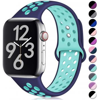 Band Sportivo Apple 42/44 mm – Colore Blu e Verde, Traspirante