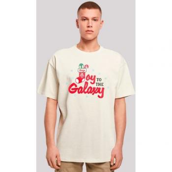 Star Wars Joy to the Galaxy – F4NT4STIC Premium T-Shirt, Herren XL, beige, 100 % Baumwolle, Kurzarm ohne Bündchen, Rundhals, Oversize, Casual