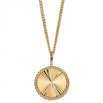 Elements Gold GP2265 Disc Pendant with Granulation