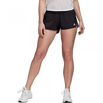 Adidas Damen-Shorts Speed Split in Schwarz/Weiß, M