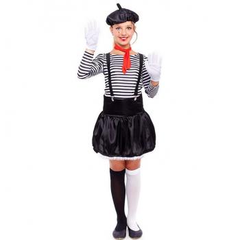 Disfraz de Mimo infantil a rayas