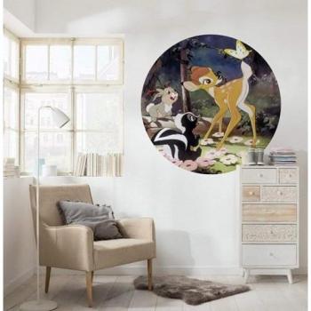 Poster Autocollant Rond Komar Disney Bambi Fleur et Papillon 125 cm