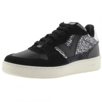 Baskets Victoria Madrid femme avec paillettes et cuir