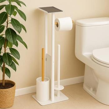 WC Relaxdays Serviteur – Construction Mixte – Blanc Naturel