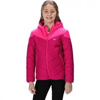 Isolierte Regatta Kinderjacke Lofthouse III – Steppbaffeldesign in Dunkelrot & Neonpink, XXL
