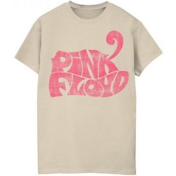 Pink Floyd Damen-Boyfriend-T-Shirt aus Baumwolle mit Retro-Logo in XS