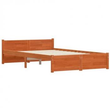 Estructura de Cama con Cabecera Marrón Cera 120x200 – Vidaxl