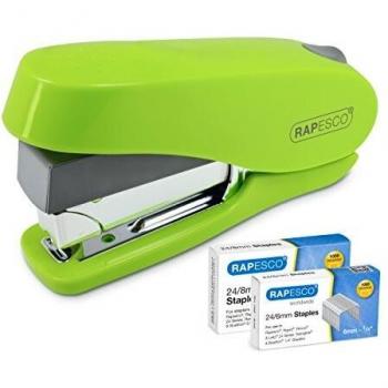 Rapesco Luna Half Strip Stapler 50 Sheets Green