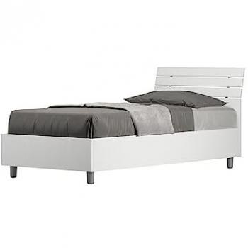 Cama 80x200 Cabecero Inclinado Lamas Ankel Blanco