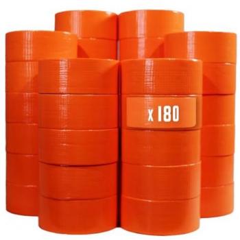 Cinta Naranja Tecplast 50 mm × 33 m – Kit de 180 Rollos