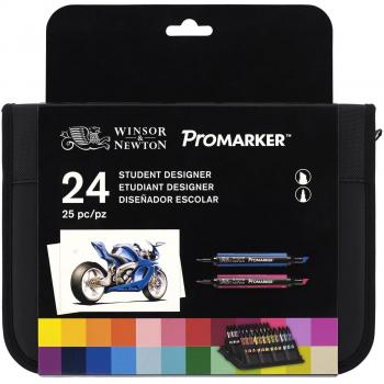 Winsor & Newton Promarker Alcohol Based Dual Tip Markers Set of 24