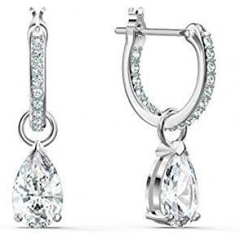 Pendientes de Aro Swarovski con Baño de Rodio