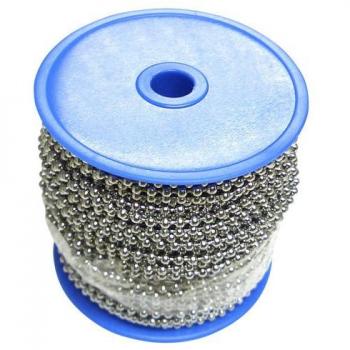 Wolfpack Cadena Bolas Laton Cromado 4,0 Mm. Rollo de 50 Metros