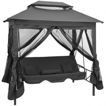 Balancelle anthracite avec auvent