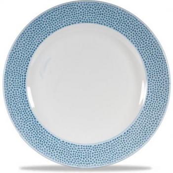 Churchill Isla 12‑Pack Footed Plate in Ocean Blue (276 mm)