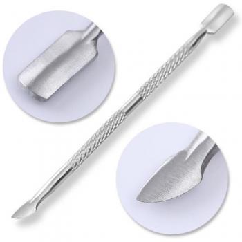 Outil Salon Glam – double pointe inox & cuillère pour peau morte
