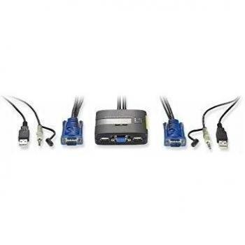 Conmutador automatico level one v/t/m 1a2 cpus usb con audio cables incluidos
