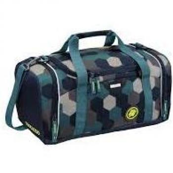 Coocazoo Sporttasche „Blue Geometric Melange“ – 20 Liter, wasserabweisend, mit seitlichem Fach und separatem Nasswäschebereich