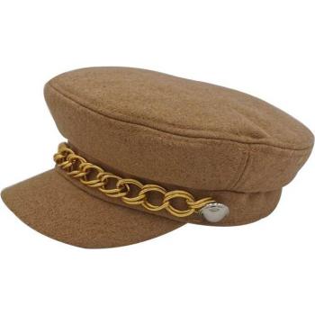 Yellow Women's Solid Octagonal Cap