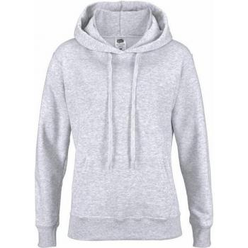 Fruit of the Loom Classic Sweat mit Kängurutasche – Damen, Grau, M (38), Rundhals