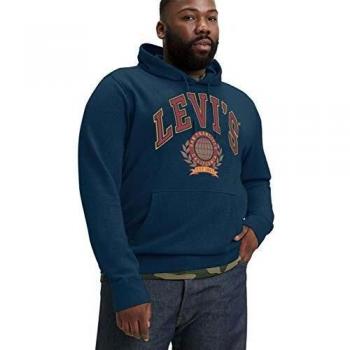 Levi's Men's Big Graphic Hoodie XL XXL 3XL 4XL 5XL Gray Blue 100% Cotton Size