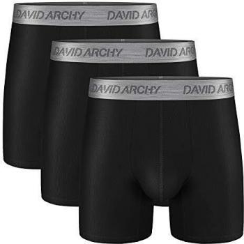 DAVID ARCHY Männer‑Underwear Long‑Leg Retro Short – dünn, atmungsaktiv