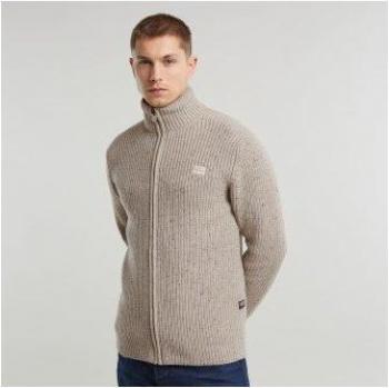 XL G‑Star Whitebait Melange Full‑Zip Top with Double Collar