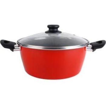 Vetro Rosso K2 Casseruola Inox con Tappo antiaderente